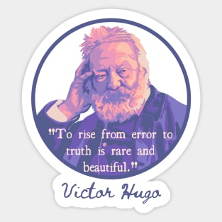 Victor Hugo Portrait and Quote Sticker